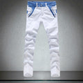 2017 fashion men's denim jeans white casual pants brand new style man's straight pants designer trousers 28--34 Free Shipping