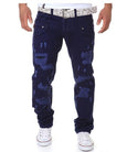2018 spring and autumn men  cargo pants hole  jeans man's Pockets trousers cotton casual pant